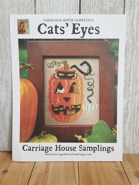 Carriage House Samplings Cat's Eye Cross Stitch Pattern Halloween ...