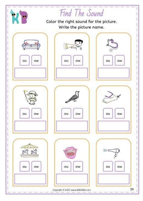 Ou Worksheets Ou Words Kindergarten Worksheet Free Phonics