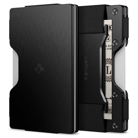 Aluminum Credit Card Holder with Key Ring up to 12 Cards - Black ...