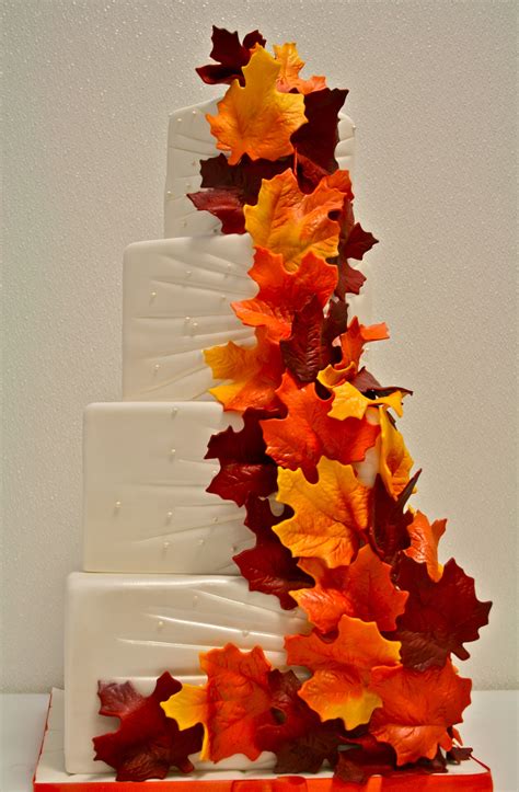 fall themed wedding cakes