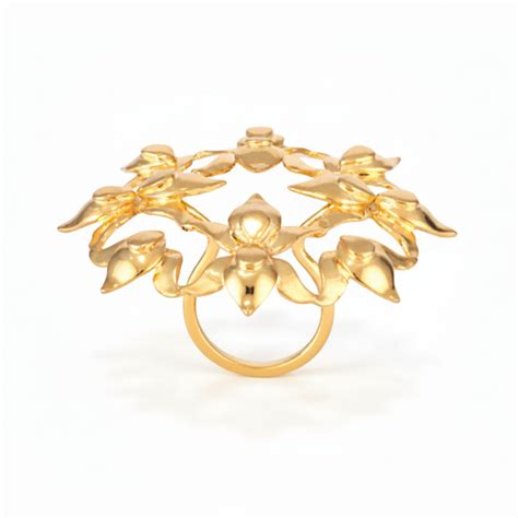 Gold-plated Lotus Radial Fleur Ring – ORNAMAAS