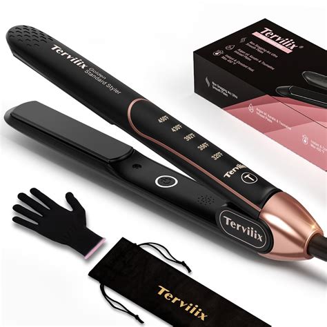 "Terviiix 1"" Ceramic Hair Straightener, Salon Professional Flat Iron ...