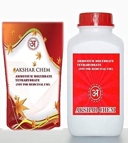 Ammonium Molybdate Tetrahydrate (Ammonium Hepta Molybdate) 100 GM CAS ...