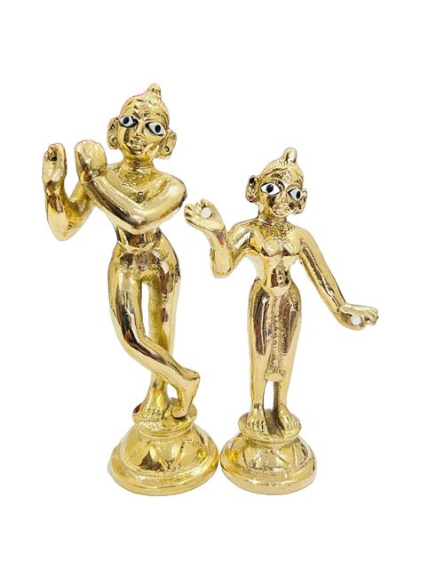 Buy Ashtadhatu Radha Krishna Murti, 4.5 inches, 300g, for Home Decor ...