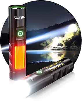 WARSUN 605 Ultra-Bright Portable LED Flashlight, Rechargeable with Side ...