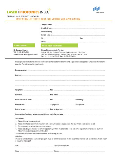 Fillable Online Invitation Letter to South Africa for Visitor Visa ...