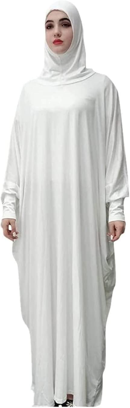 Buy Women's Muslim One-Piece Prayer Dress Muslim Abaya Dress Islamic ...