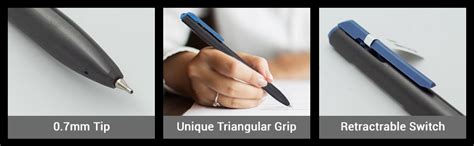 Pentonic 0.7mm Switch Retractable Ball Point Pen | Blue Ink | Pack of ...