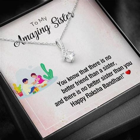 Heartfelt Gift to Sister on Rakhi - Pure Silver Pendant and Message ...