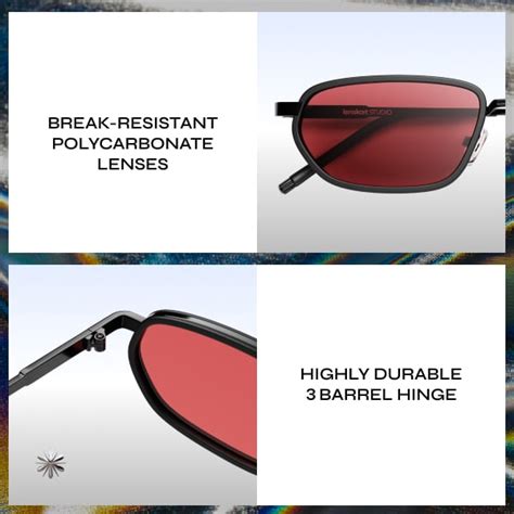 Buy Gold Blue Mirror Half Rim Rectangle Square Vincent Chase K Pop LK ...