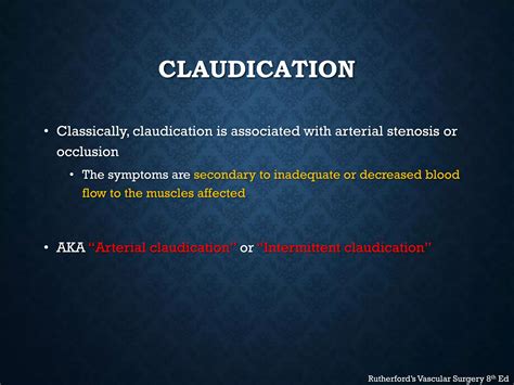 Topic of Vascular Claudication | PDF