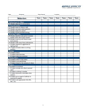 behavior tracking sheet pdf Forms and Templates - Fillable & Printable ...
