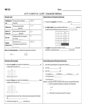 Fillable Online Dividing Exponents with the Same BaseExponent Rules ...