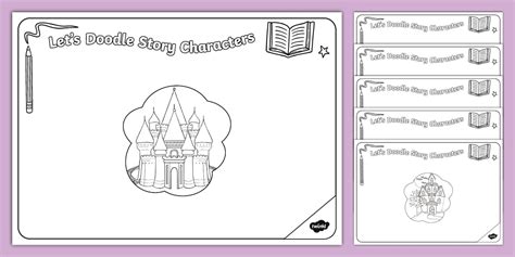 Let's Doodle Story Characters Colouring Pages (teacher made)