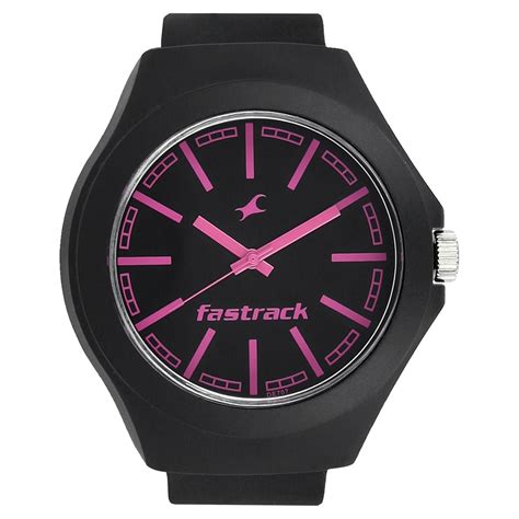 Buy Online Fastrack Quartz Analog Black Dial Plastic Strap Watch for ...