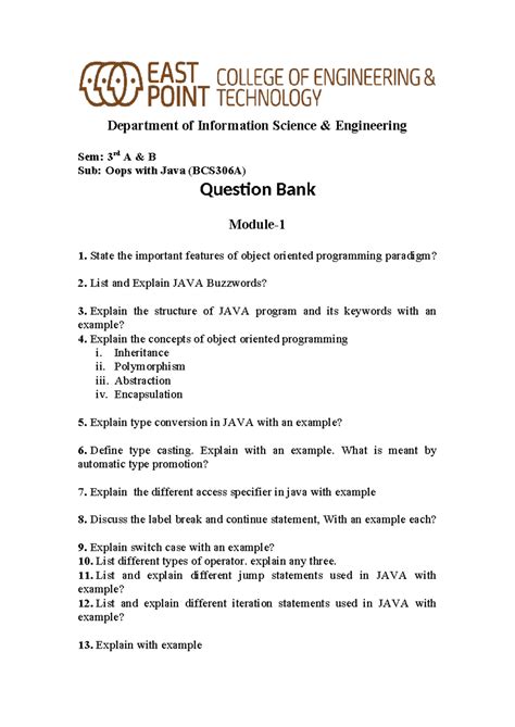 Question Bank - yes - Department of Information Science & Engineering ...