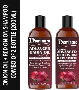 Dominaro Premium Advanced Onion Oil & Advanced Red Onion Herbal Shampoo ...