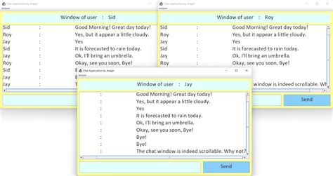 Chat Message Application in Java 的图像结果