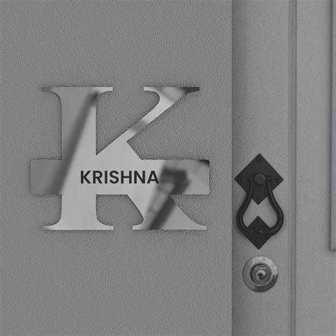 Roman Silver Monogram Nameplate – Housenama