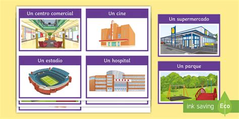 Places in Town Flashcards Spanish