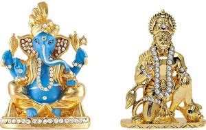 Buyers Pool Combo of 2 Lord Ganesha & Lord Hanuman Brass Antique Look ...