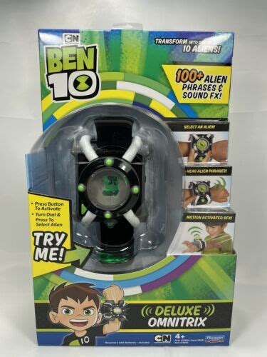 Buy New! Ben 10 Deluxe Omnitrix Watch 100 Alien Phrases & Sound Effects ...