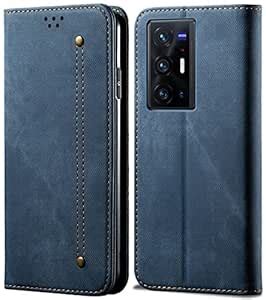 CUBIX® Denim Flip Cover for vivo X70 Pro Plus / X70 Pro+ Case Luxury ...