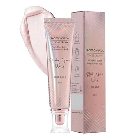 FACESCANADA Strobe Cream - Rose Gold, 30Ml | Primer + Highlighter ...