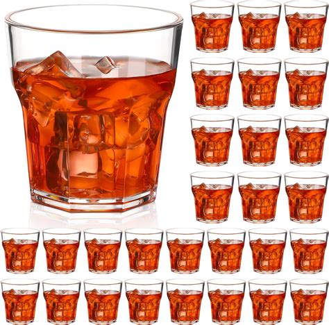 Amazon.com | Tioncy 30 Pcs 9 oz Acrylic Whiskey Glasses Shot Glasses ...