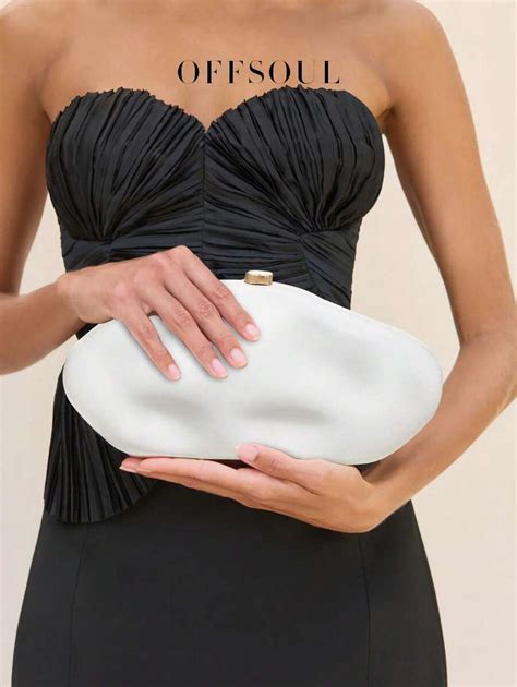 New Sculptural Metallic Clutch Bag, Fashion European Style Molded ...