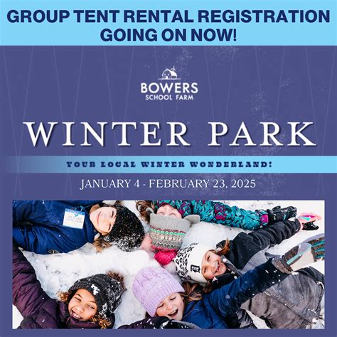 Winter Park - group rentals registration begins for public — Bowers Farm