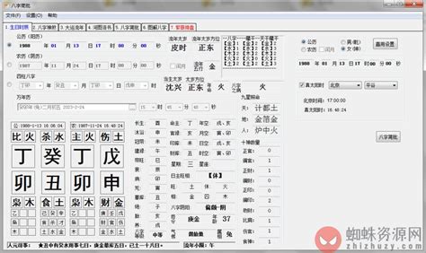 八字算命 — 中国传统文化算命小工具，win版 | 蜘蛛资源网