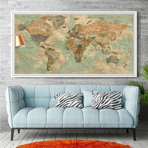 World Map Poster 的图像结果