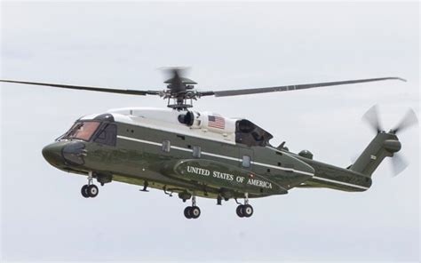 The presidential helicopter, known as Marine One when the president is aboard