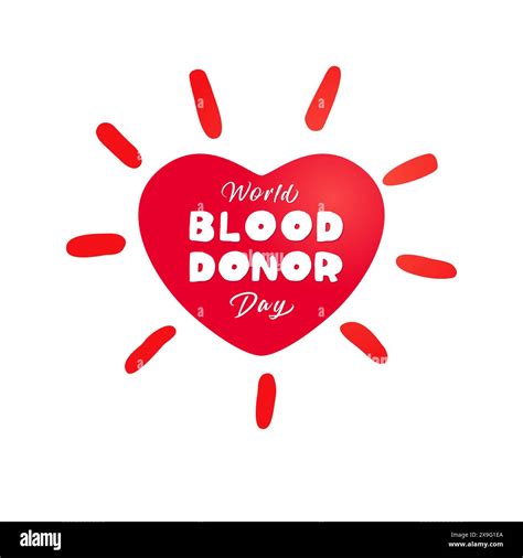World blood donor day creative logo. Cute heart sun, icon concept ...