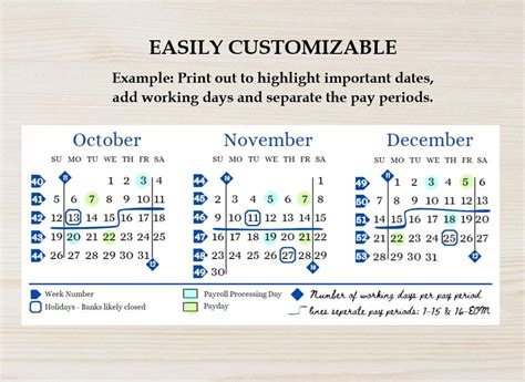 2025 Annual Printable Payroll Calendar, Download Yearly Payroll ...