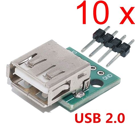 Buy DAOKI 10Pcs DIY Male Connector/Mini Micro USB to DIP Adapter 2.54mm ...