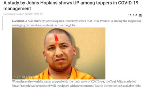 UP Tops In Managing COVID-19? News Outlets Misreport Johns Hopkins ...