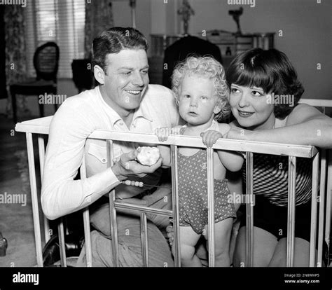 Screen actress Clara Bow with her husband Rex Bell and their 14-month-old son, Rex Larbow Bell ...