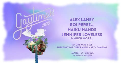 Gaytimes Festival 2025, Gilwell Park Scout Camp, Emerald, 21 March to ...