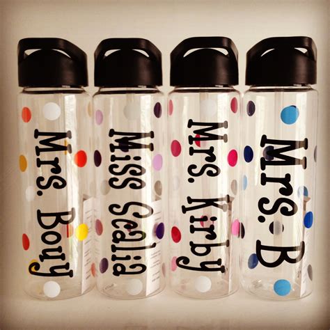 24 Oz. Personalized Plastic Water Bottle With Straw Polka Dots - Etsy