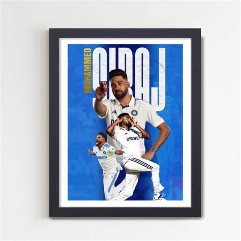 Mohammed Siraj Framed Poster - Siraj Photo Frame, Cricketers Posters f ...