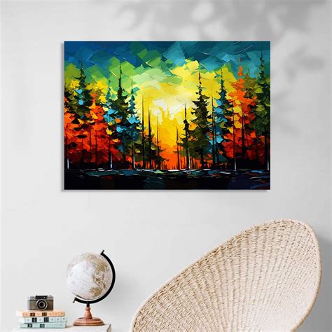 Vibrant Nature-Inspired Canvas Print - A Symphony of Colors and Beauty ...