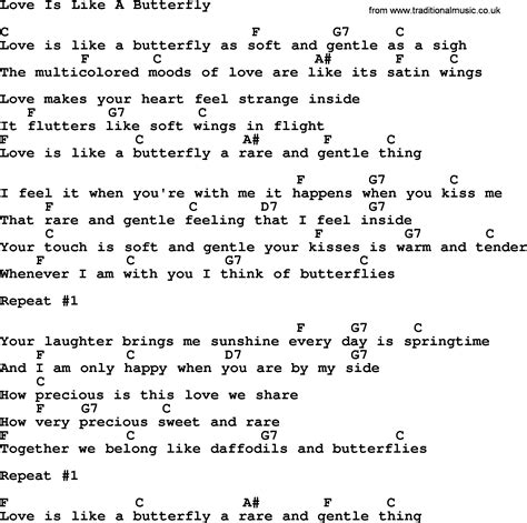 Butterflies Lyrics With Chords at William Biscoe blog