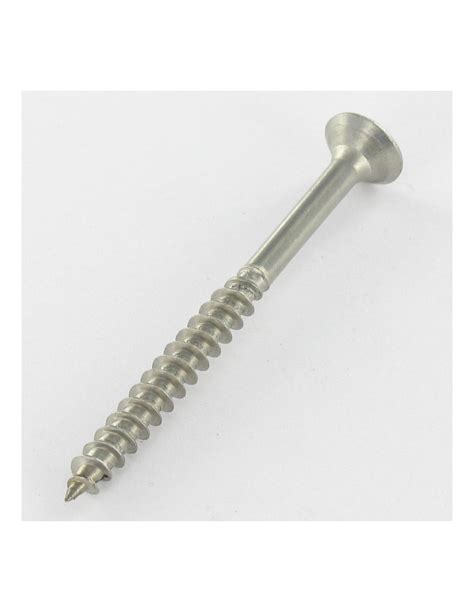 VBA Vis bois agglo Inox A2 Tête fraisée TF Pozi 5X60 Filetée sur 36