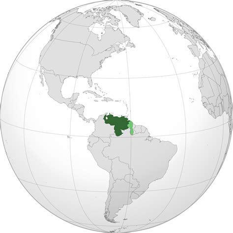 Location of the venezuela in the World Map