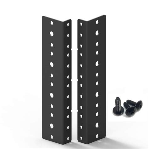 Jingchengmei 4U Steel Vertical Rack Rail Pair with Hardware (4U, Black ...