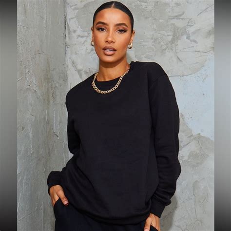 Black Oversized Women’s Sweatshirt | Womens sweatshirts fashion ...