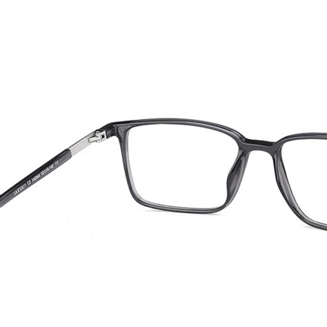 Buy Grey Silver Full Rim Rectangle Lenskart Air LA Air fusion LA E12411 ...
