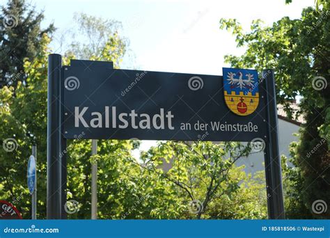 Kallstadt, Germany, April 26th 2020, Sign To the Village of Kallstadt ...